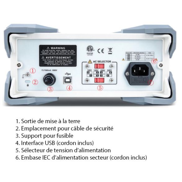  Multimètre de table UT8804E