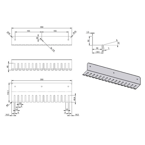  Support de câbles métallique 2599
