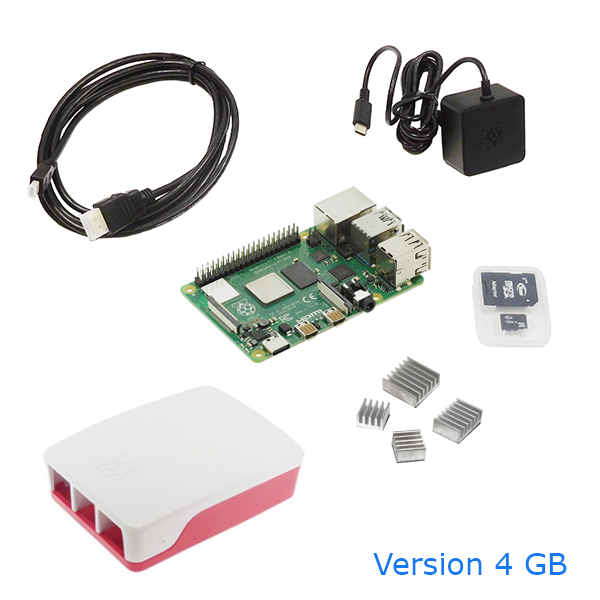 Raspberry Pi 4 Model B 4 Go Kit industriel IoT, En stock 24H