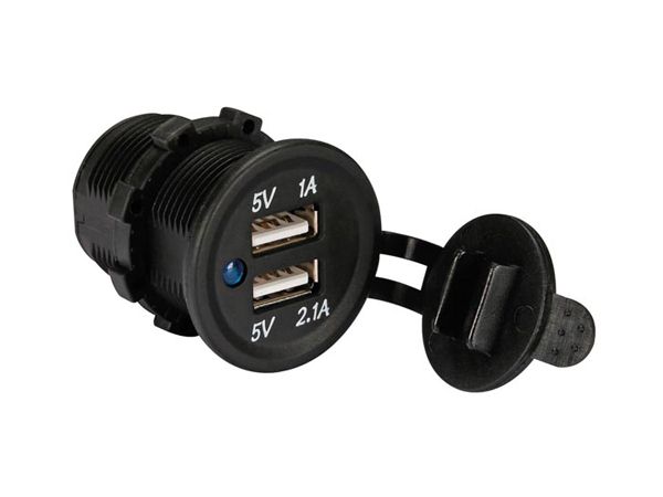 Socle 2 prises USB + voltmètre Encastrable 470027